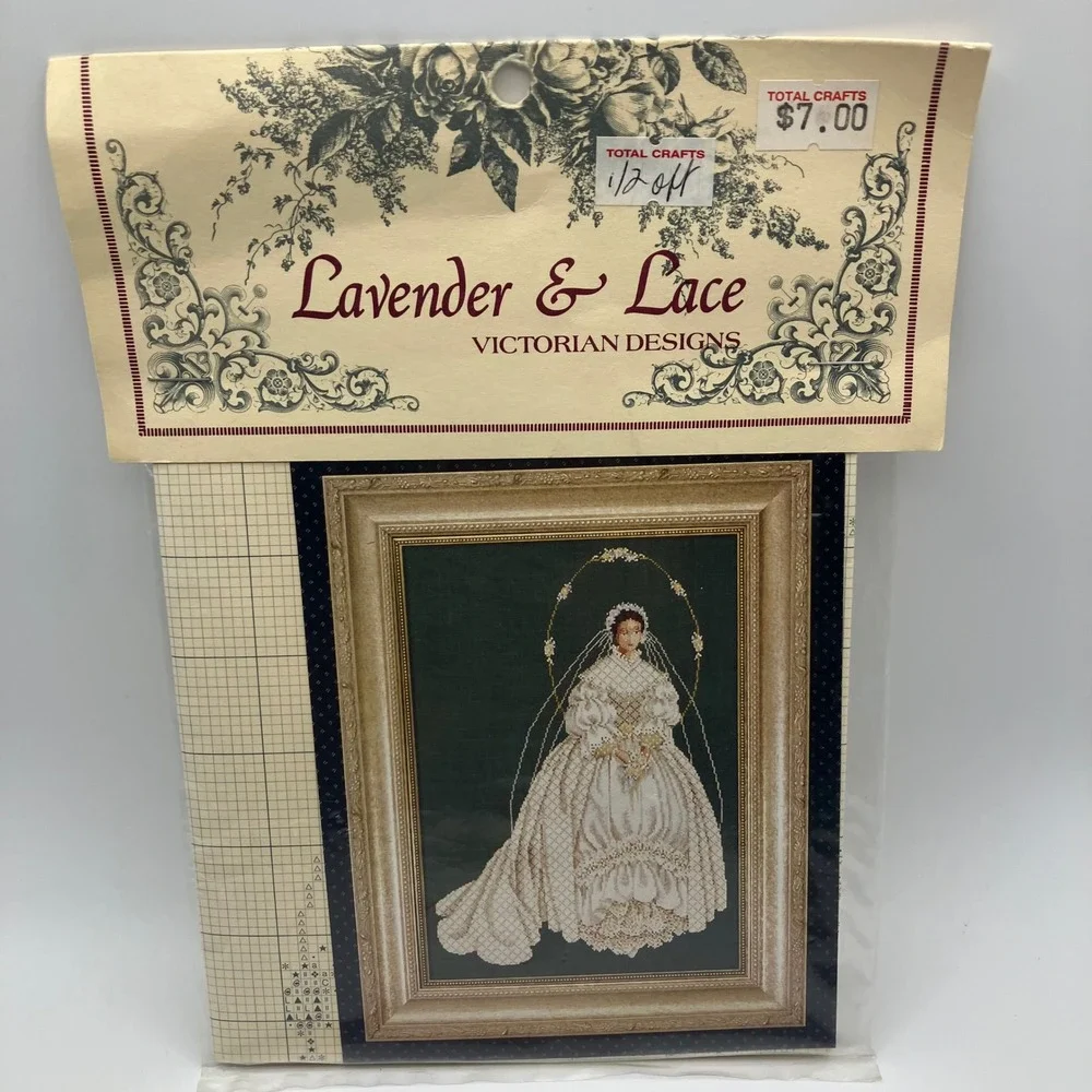 Lavender‎ & Lace Victorian Designs Cross Stitch Patterns I Thee Wed White Lace
